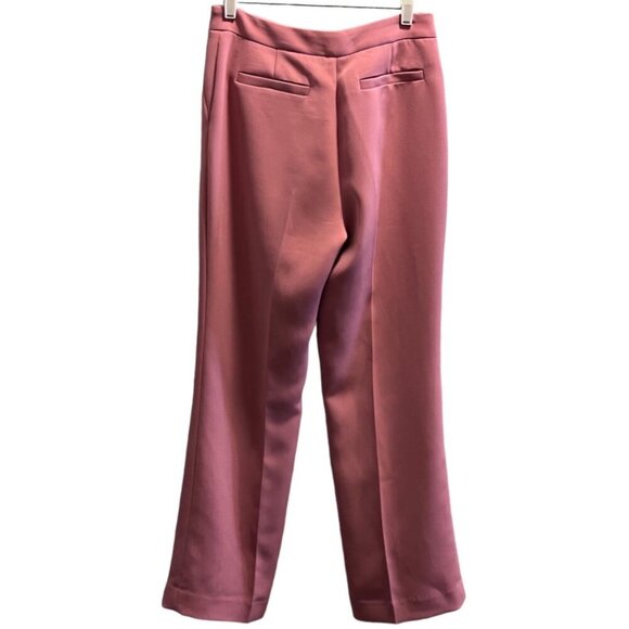 Rachel Parcell Pink High Waisted Wide Leg Suit Pants Dress Back Pockets - Picture 2 of 9